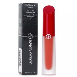 Giorgio Armani Lip Maestro Satin Liquid Lipstick — 04 Lice concert NWT
